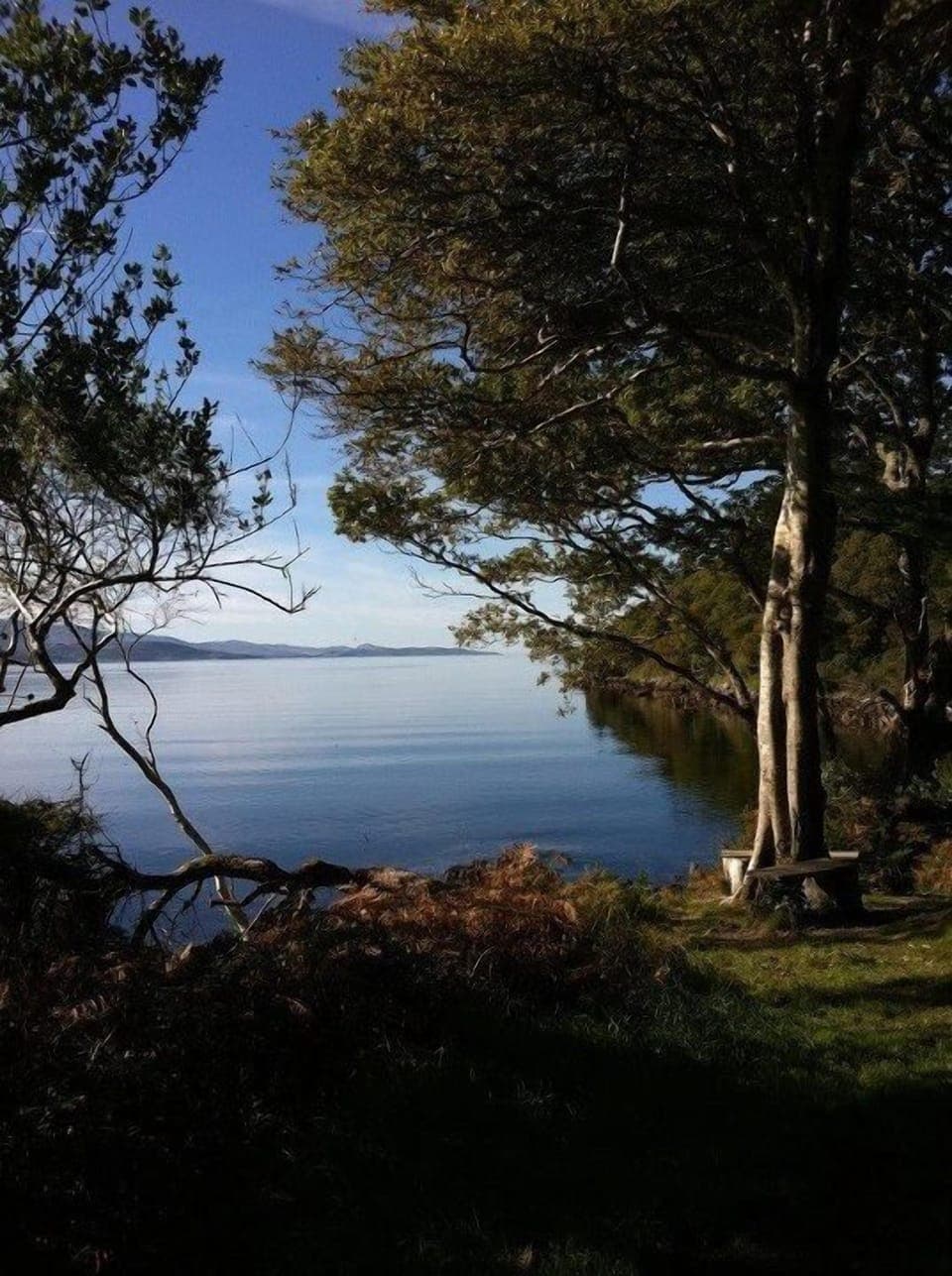 There's a little bench here to rest and take in the view
