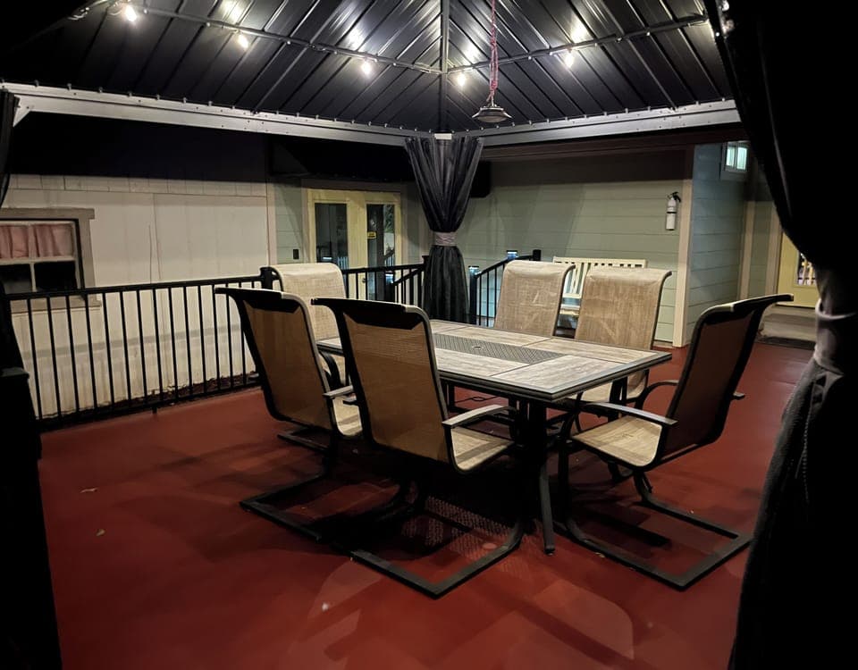 Patio Gazebo at Night