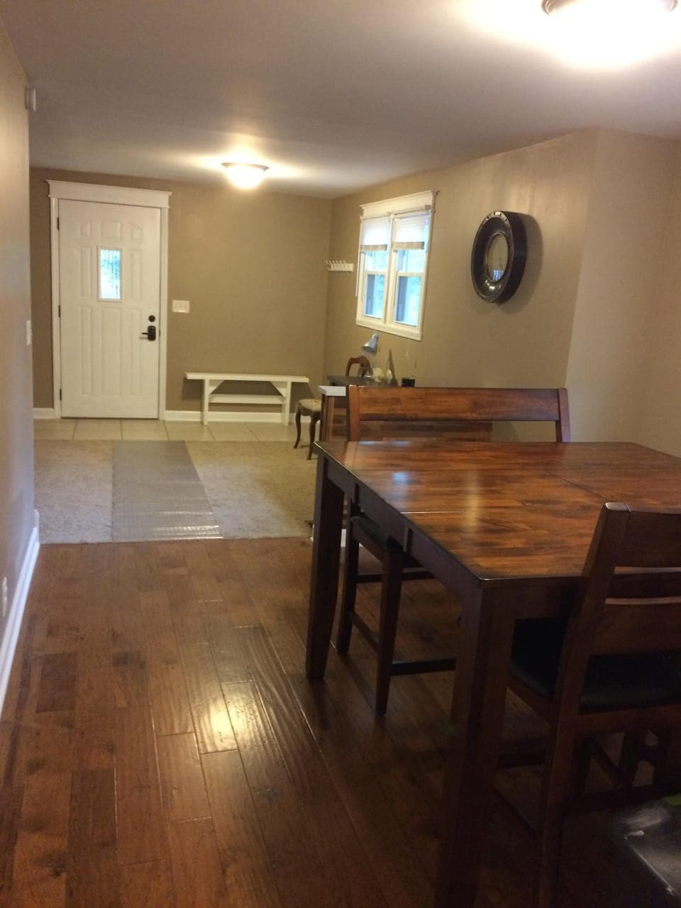 entry and dining area