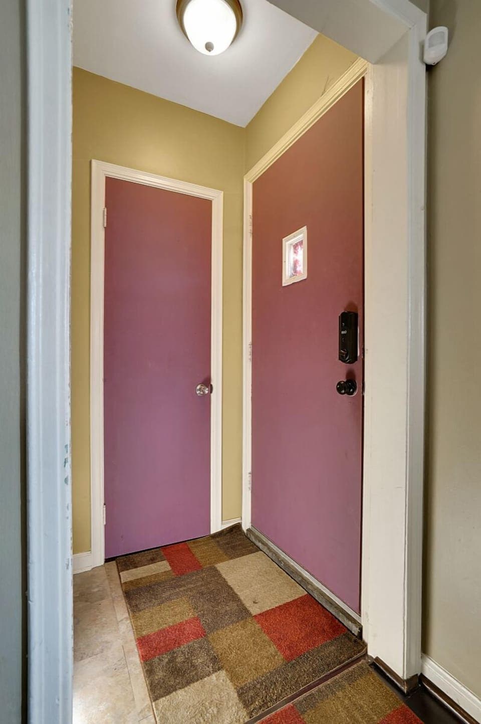 main entrance ( a closet behind the door)