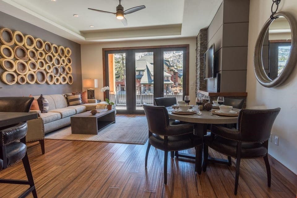 Entertain and enjoy meals together at the dining room table.