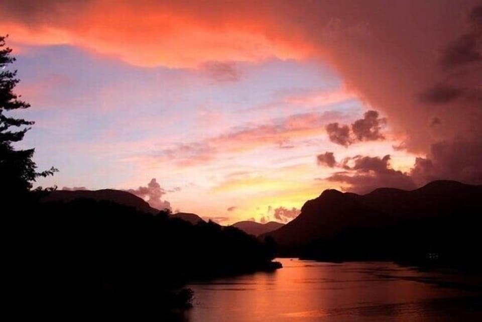 Beautiful sunset on Lake Lure.