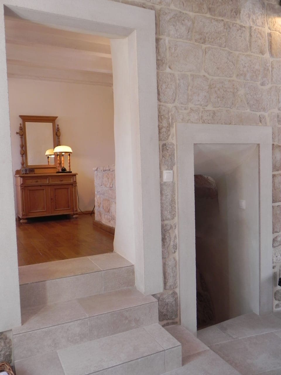 Entering the living area 