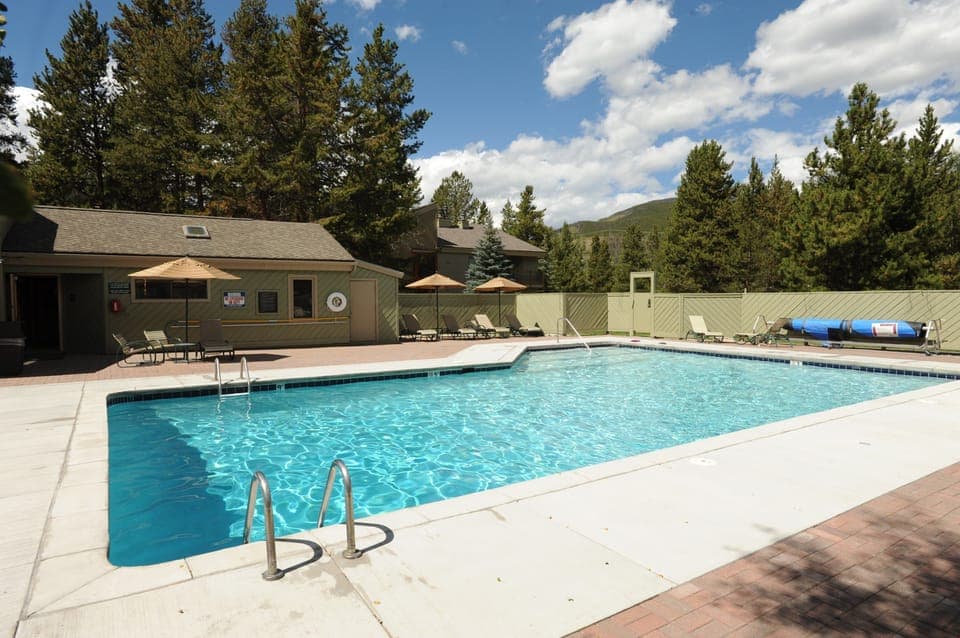 Take a dip in the glorious outdoor pool.