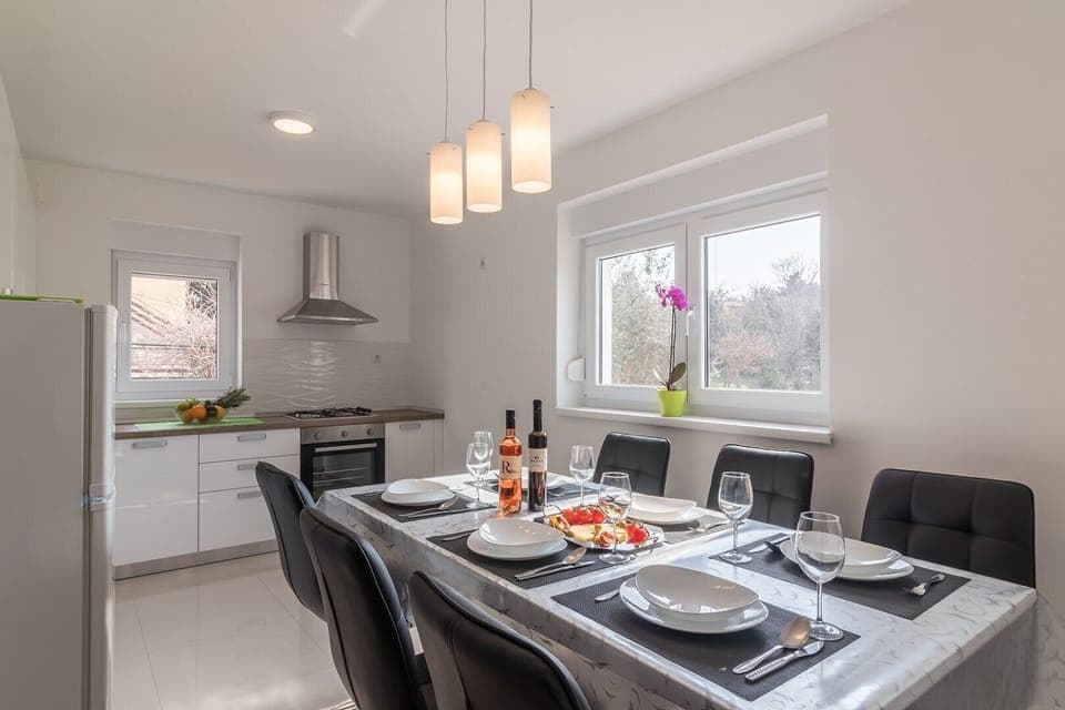 Stylish kitchen and dining area