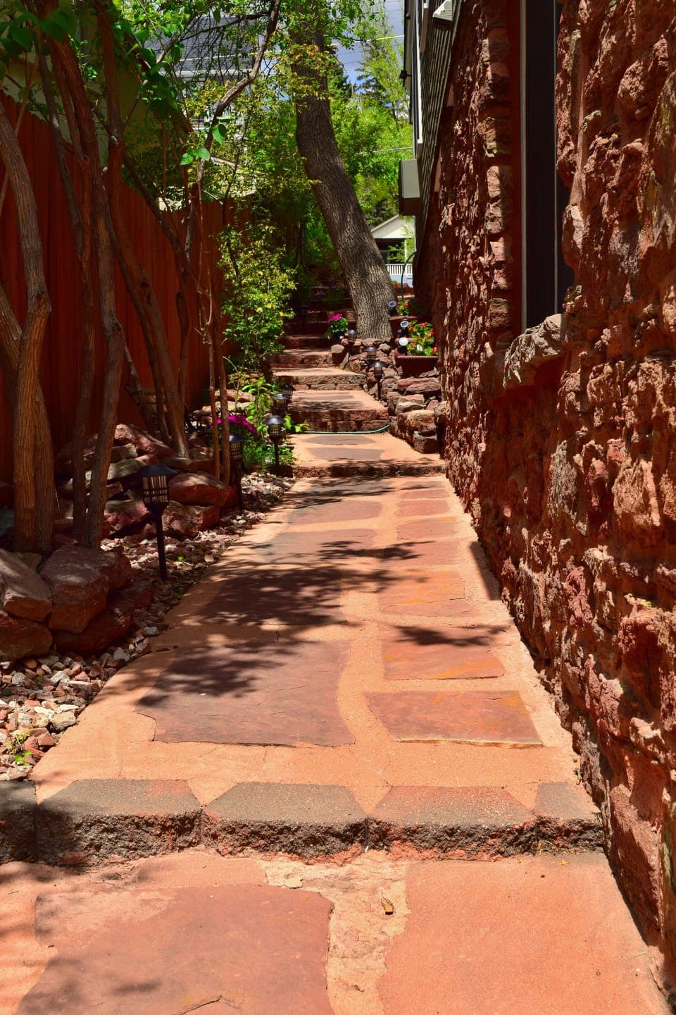 Pathway from the parking lot to the 1st Floor unit
