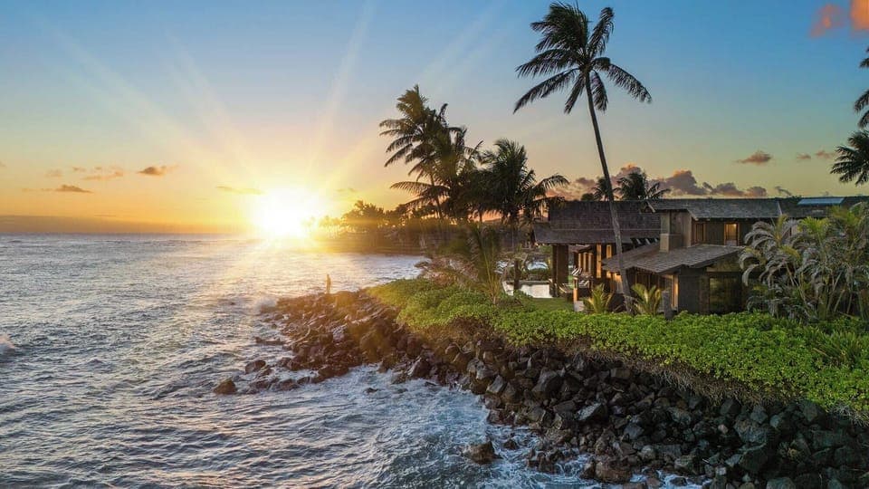 Sunset Makai Hale at Poipu - Oceanfront Sunset Viewing - Parrish Kauai