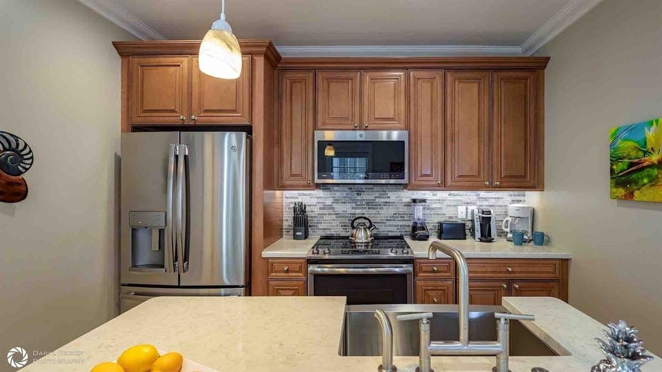 The fully equipped kitchen features everything you'll need to craft a delicious meal...