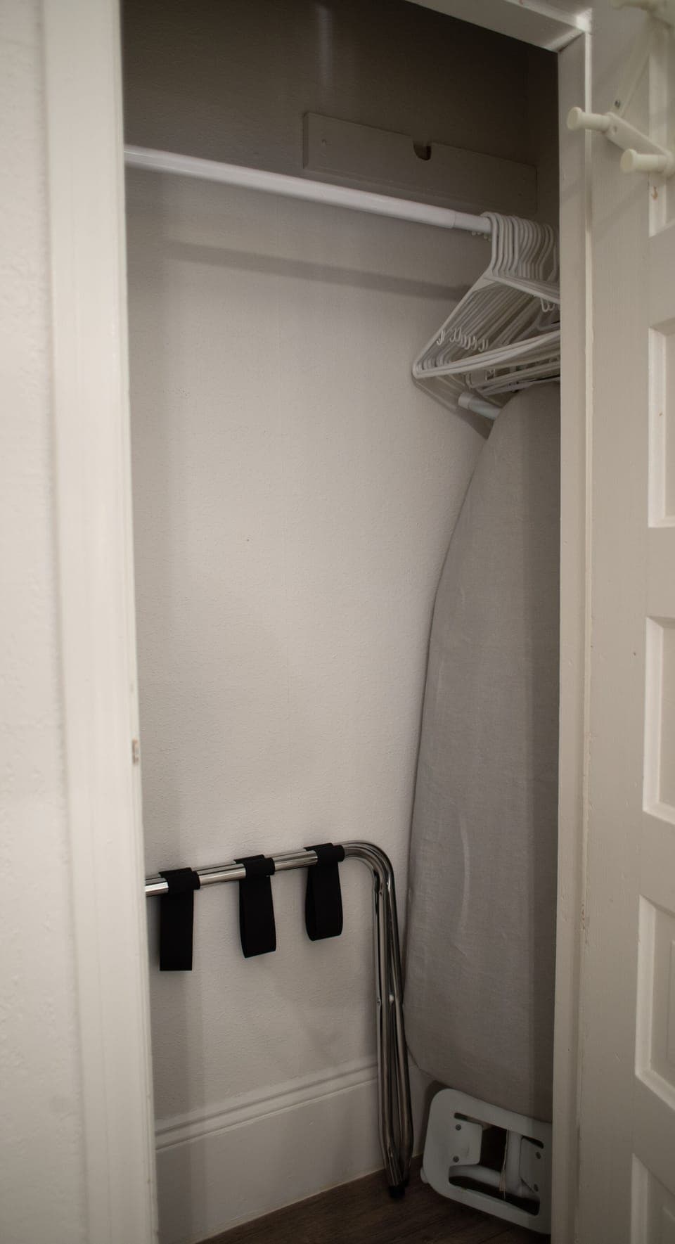 Iron and ironing board provided