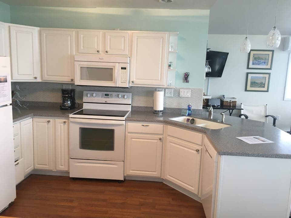 Fully stocked kitchen with everything you need to cook and serve guests