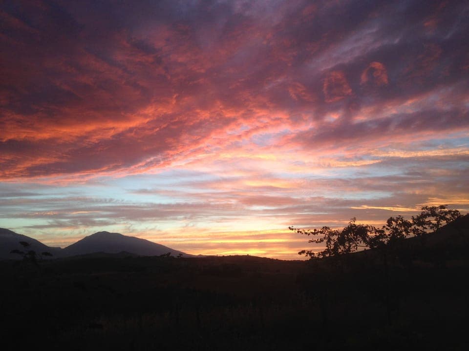 Amazing sunset from the villa