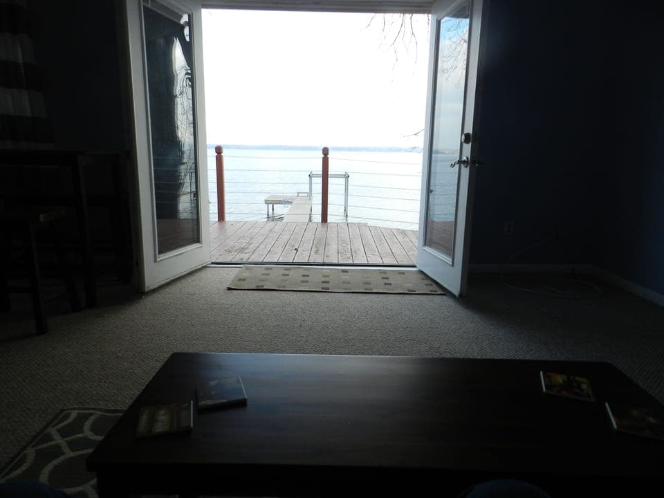 A photo from the couch - looking east.
