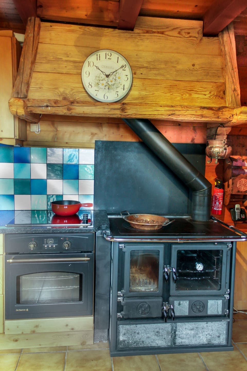 kitchen - your choice of modern ceramic electric or new wood cook stove!