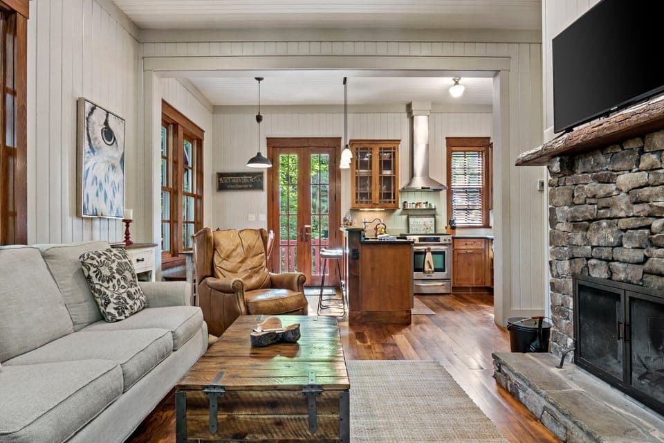 Bright and inviting, the open living, dining, and kitchen areas on the main level encourage rest & relaxation.