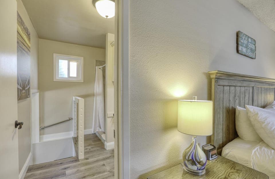 Private bathroom off of the bedroom