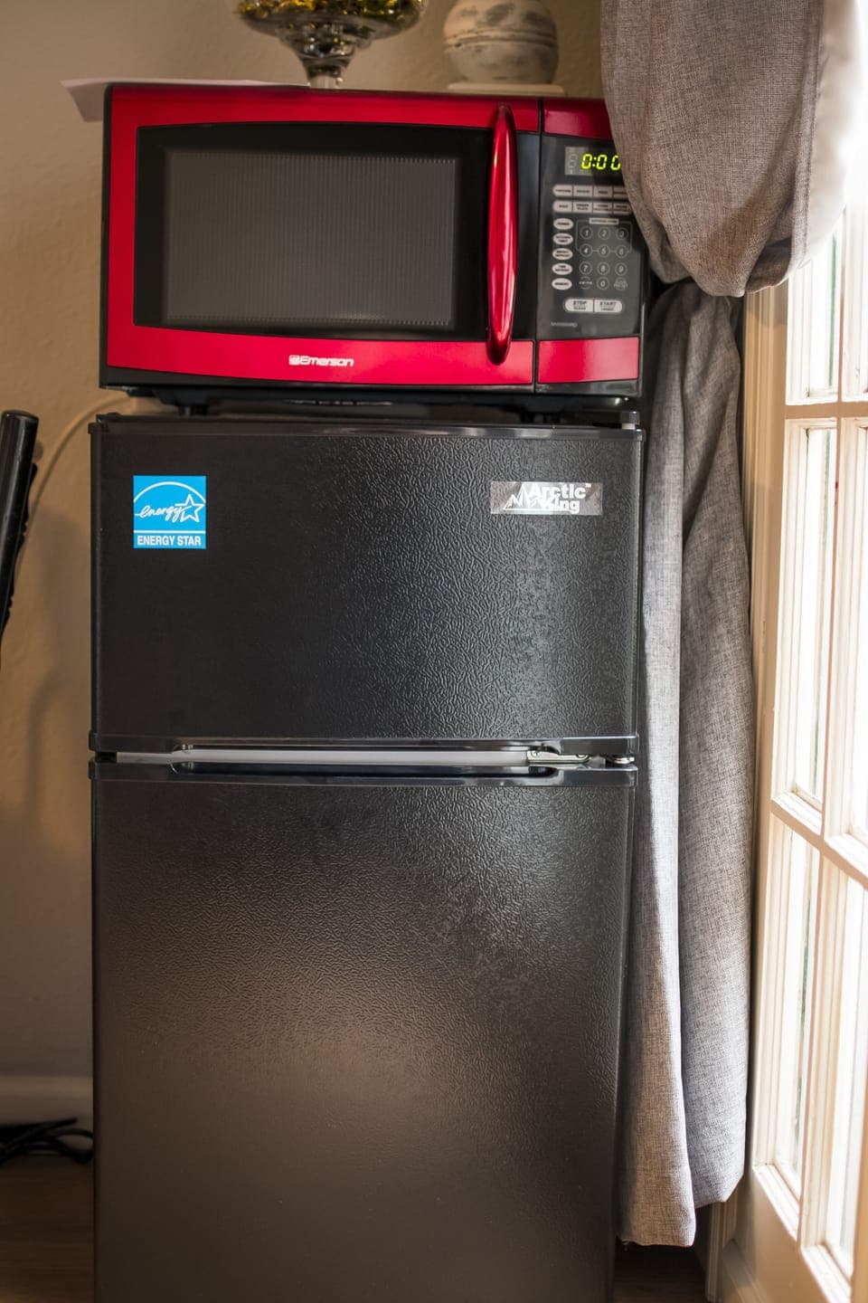 Microwave and Mini fridge