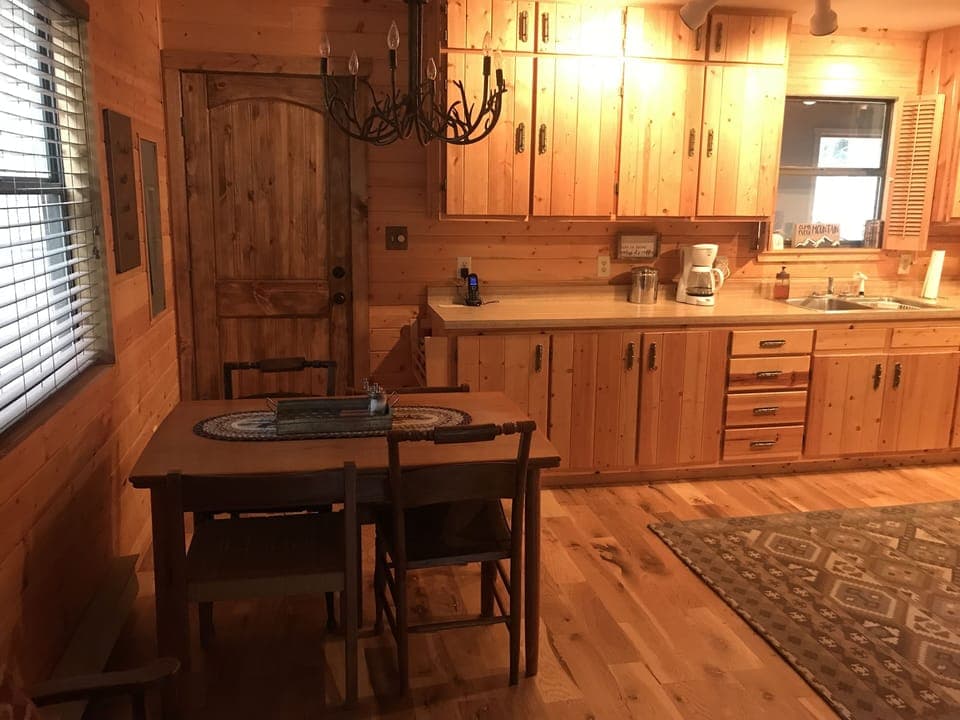 Kitchen with everything you will need to cook  home cooked meal and dining area
