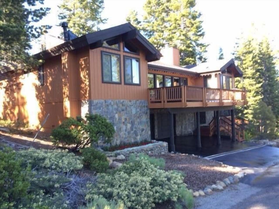 Facing house from uphill