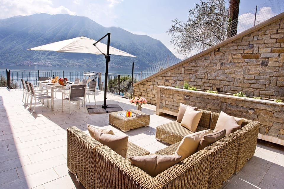 Dining or relaxing, enjoy an enviable lake view from your private terrace.