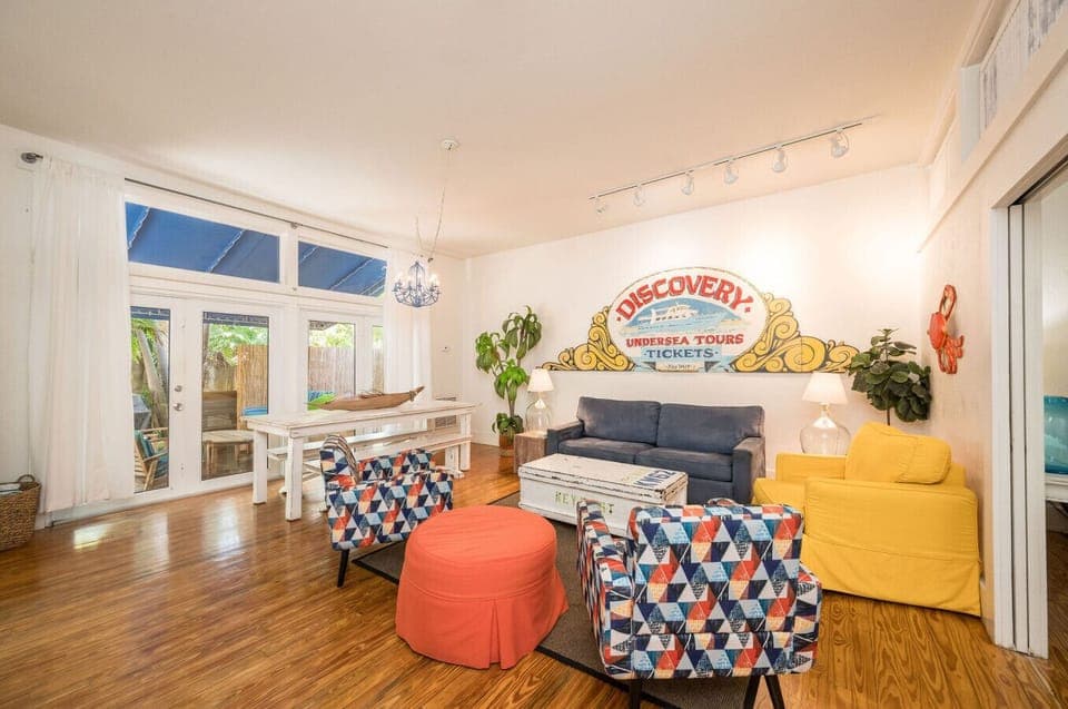 Private living room with sleeper sofa