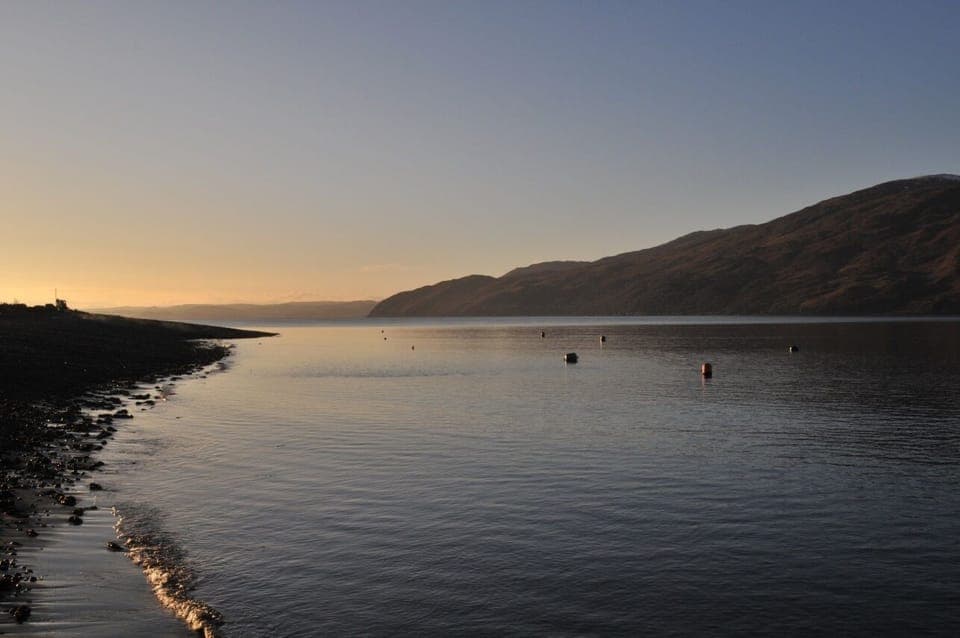 Winter sunset on the Sound of Sleat