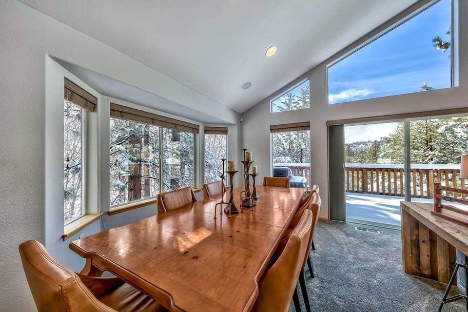 Dining with a view! Seat up to 7 at the table and more at the kitchen island