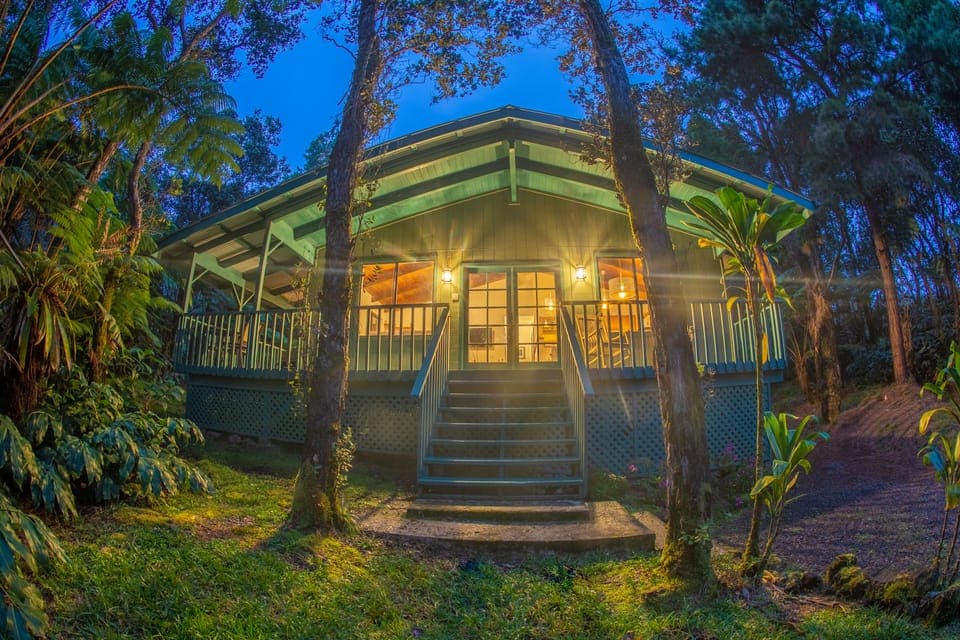 Take a short flight of steps up to the inviting main entry.