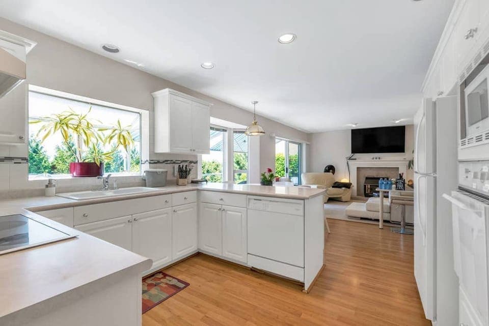 Kitchen facing in to second living room