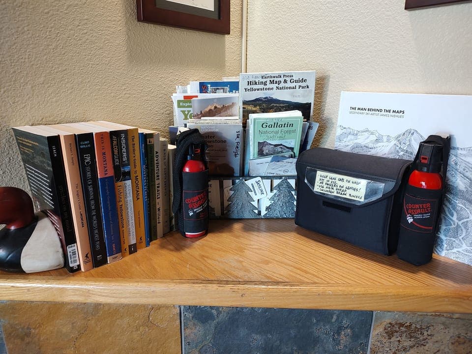 Free loaner bear spray, binoculars, and guide books/maps
