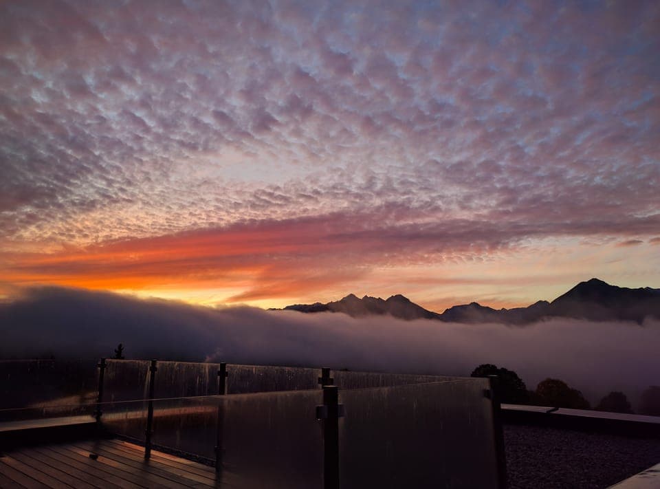 Morning view from the bedrooms