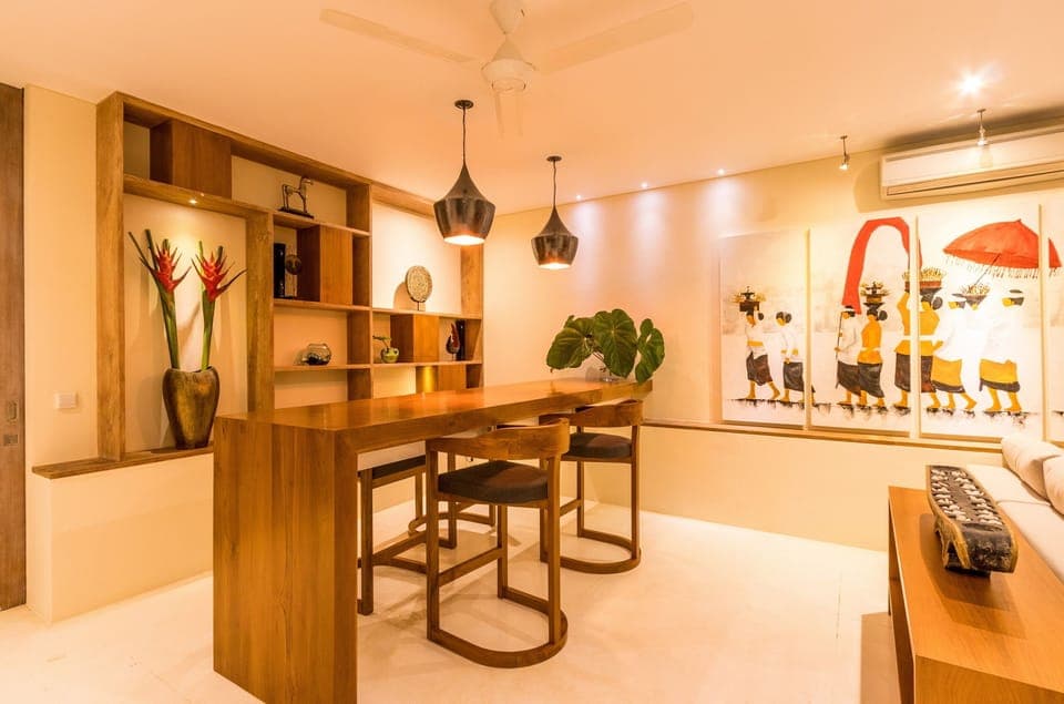 Living room with state of the art entertainment