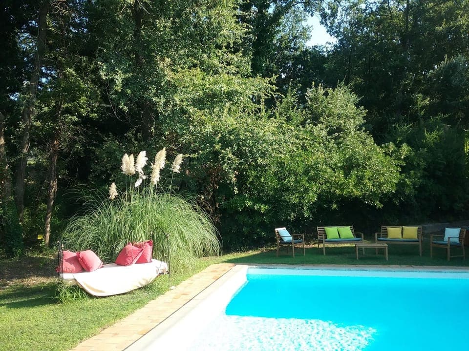 Heated swimming pool