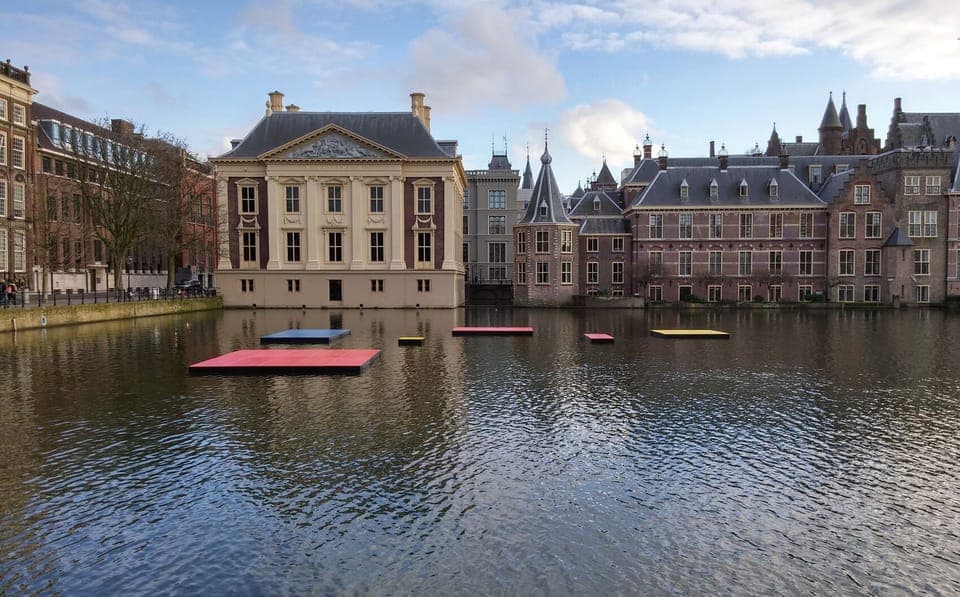 Hofvijver downtown The Hague