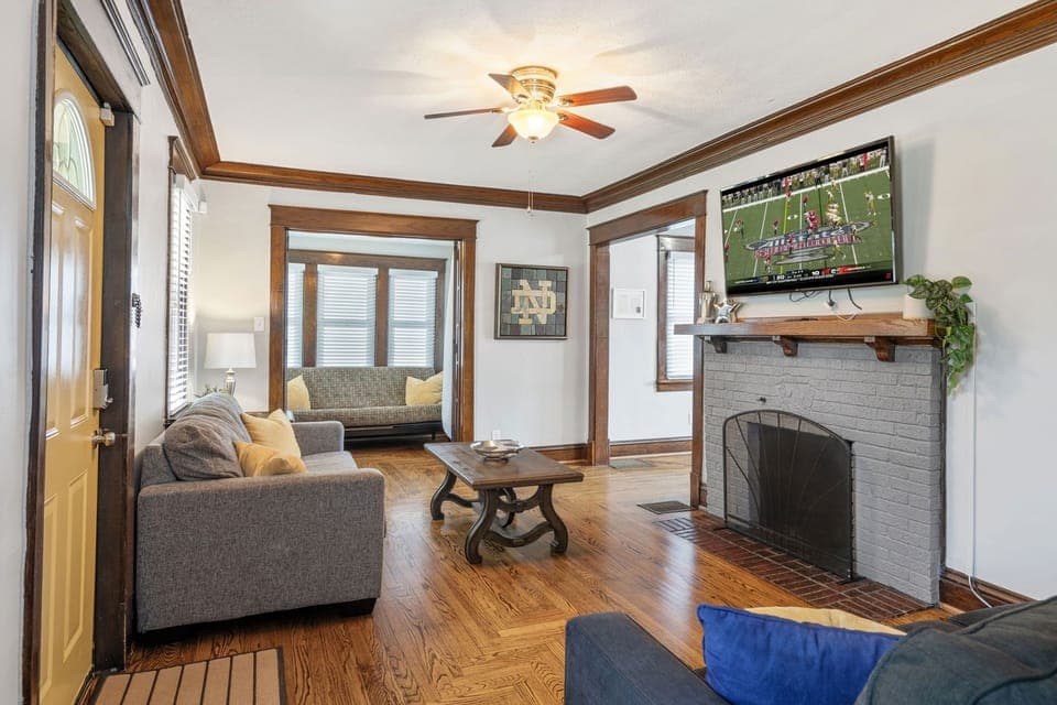 Living room & adjoining sun room, Sleeper Sofa in LR and queen futon in sun room