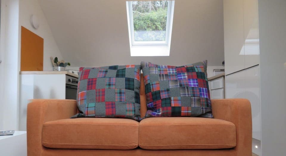 Settee facing the panoramic view