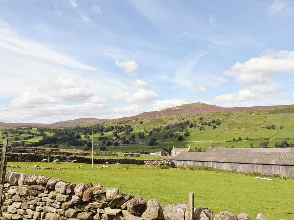 Beautiful Swaledale landscapes above the village of Reeth