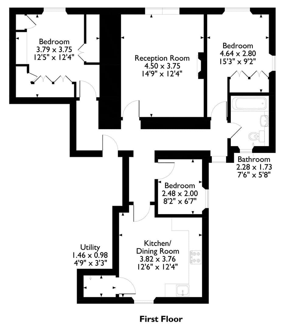Floor plan of property | 3 The Hollies, Keswick