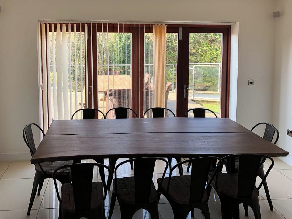 Large dining area with bi-fold doors | Hafan Dawel, Stepaside, near Saundersfoot