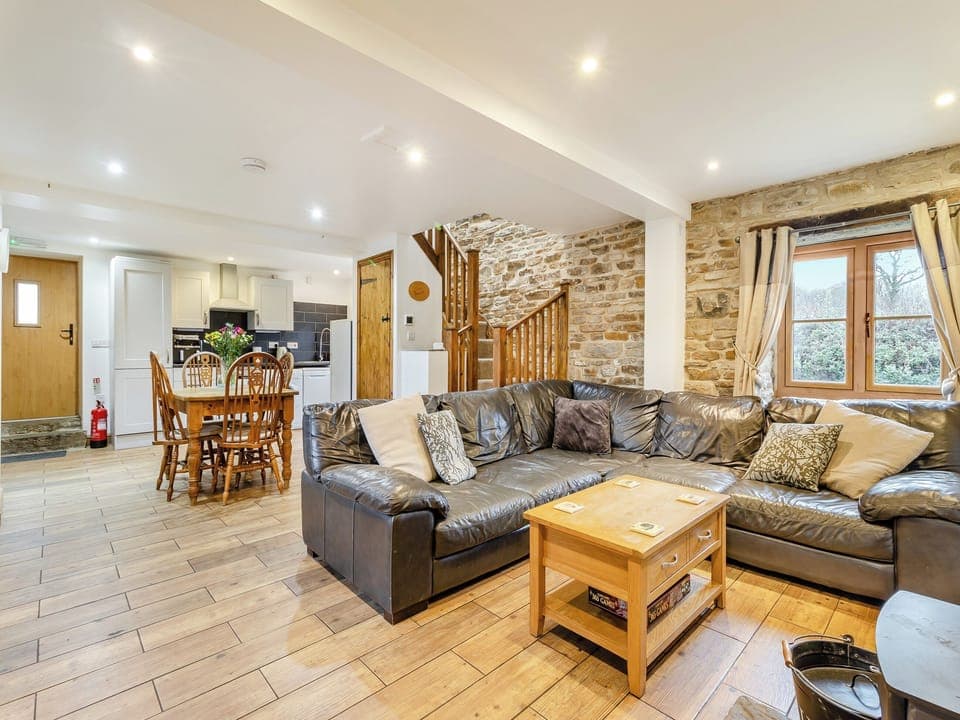 Open plan living space | The Pig Sty - Green Farm Holiday Cottages, Cutthorpe, near Chesterfield