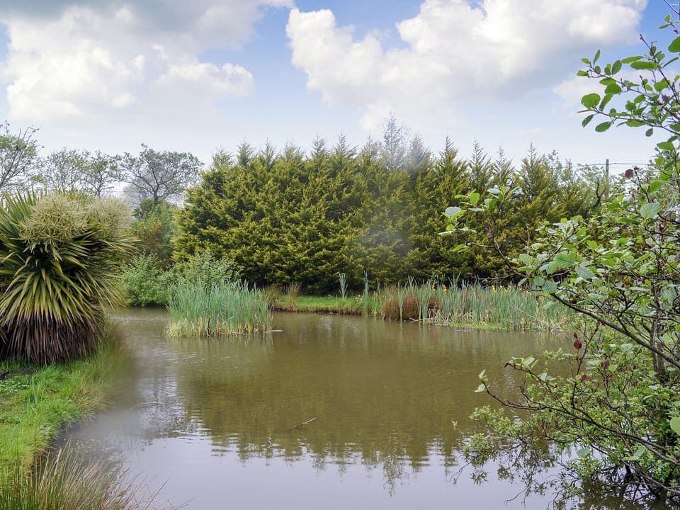 Small fishing lake | Hunter&rsquo;s Cottage - Llwyn Ffynnon, Y Ff&ocirc;r, near Pwllheli