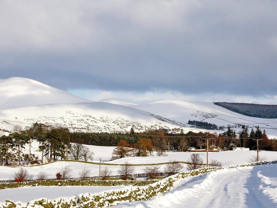 Surrounding area in Winter | Nettlebush Cottage - Drumelzier Place Farm, Drumelzier, near Peebles