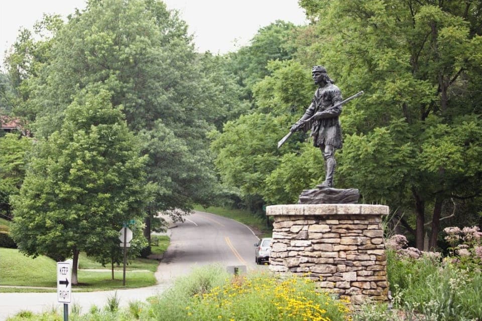 Entry to Cherokee Park, one block from house