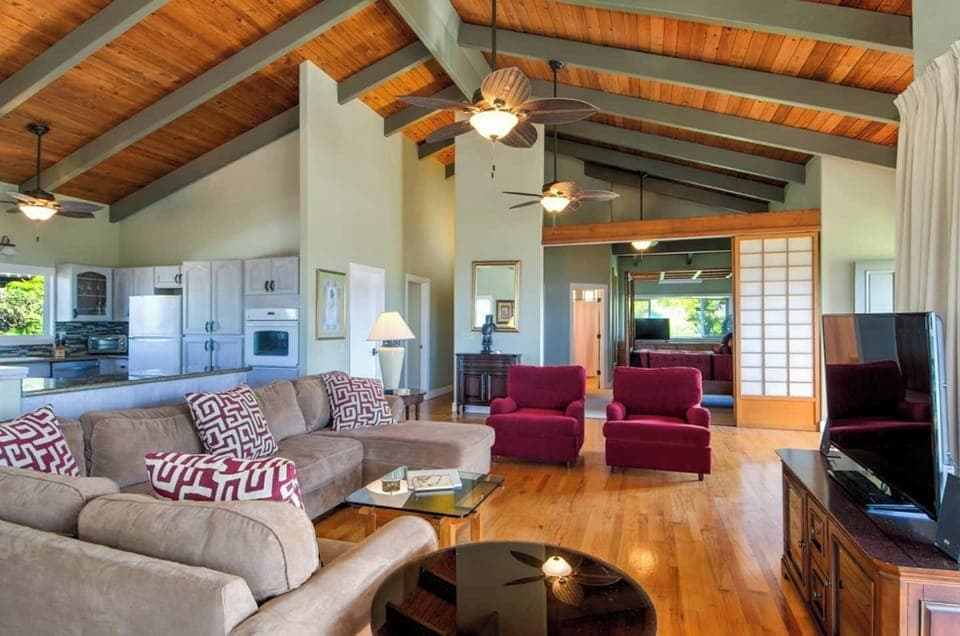 Open concept living , dining and kitchen makes for a great gathering space