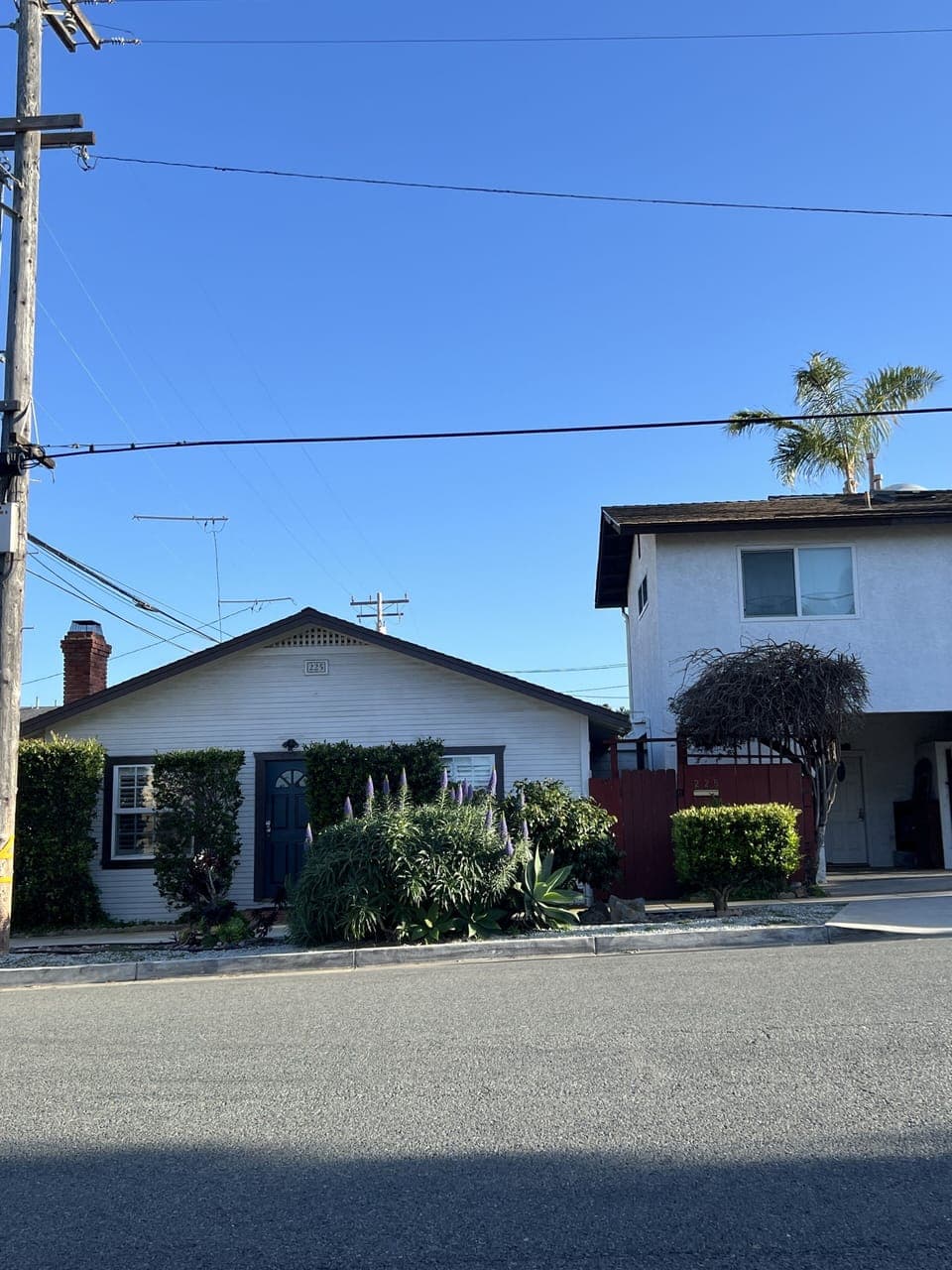 Front view of cottage
