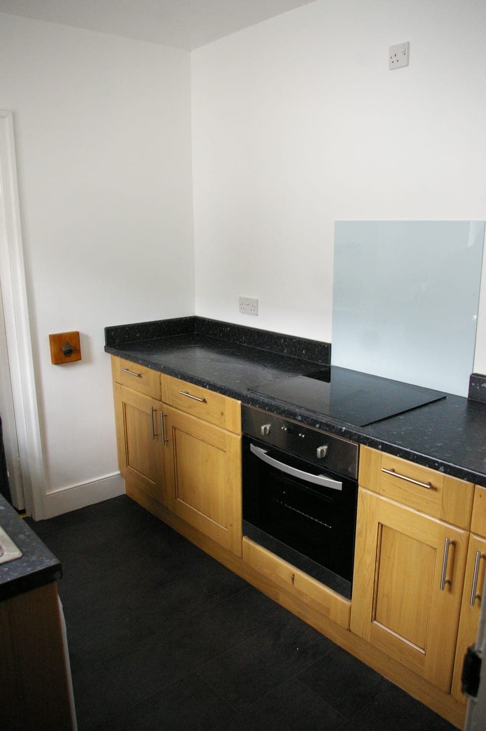 Kitchen with integrated hob.
