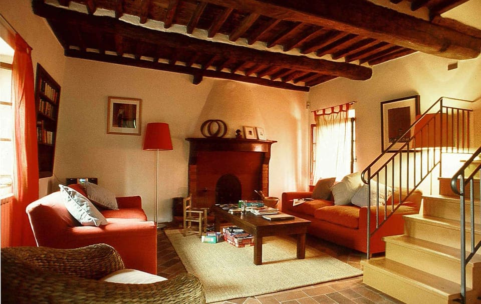 Living room with original features plus satellite tv, dvd, books, games & views