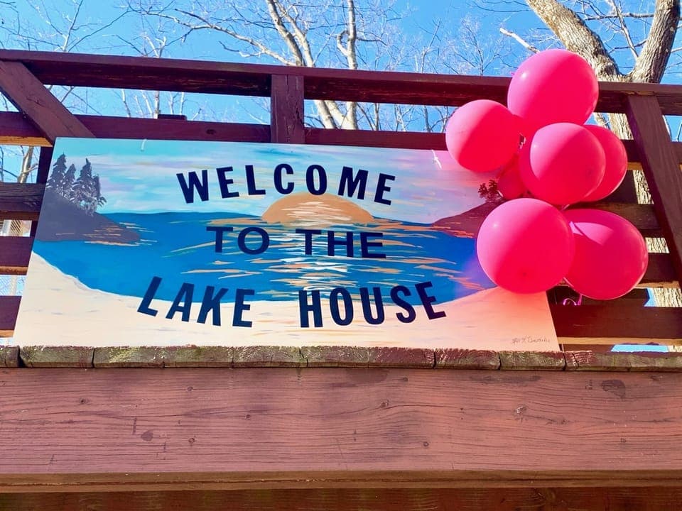 Welcome!  Welcome!  Painted together by Allan and I!