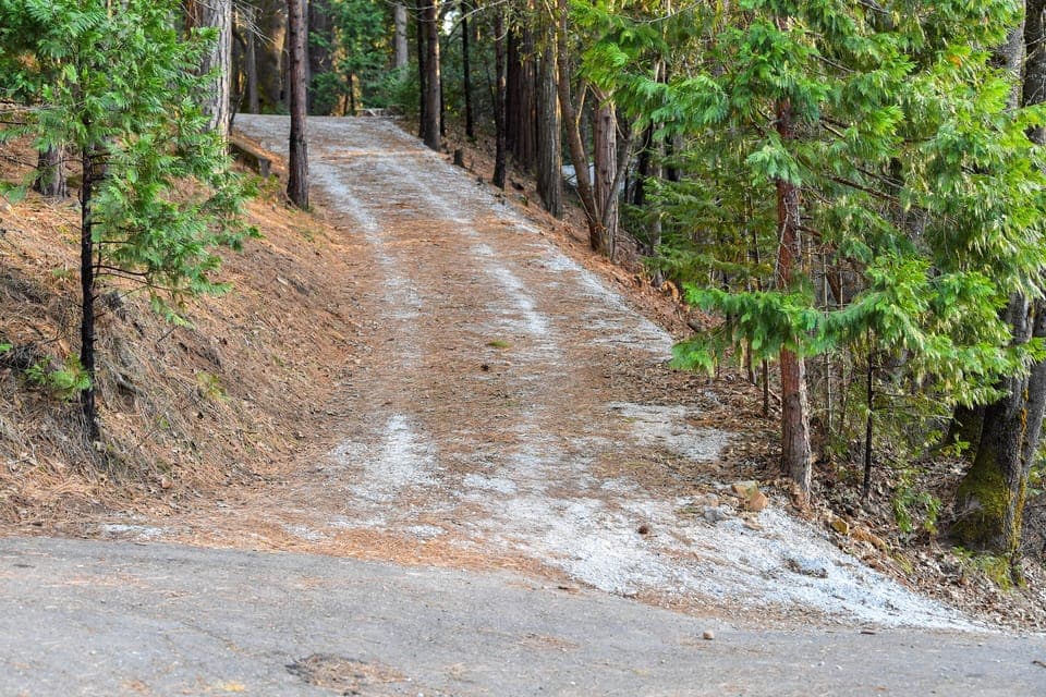 Driveway to cottage- 13% incline.