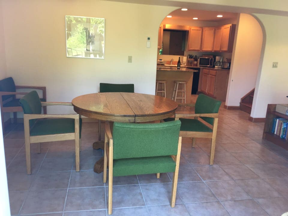 Looking into kitchen from dining area.