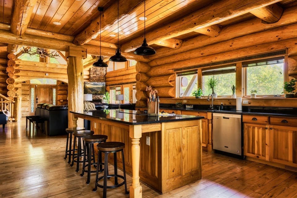 Massive kitchen for cooking meals for large groups